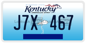 J7X467  license plate in KY