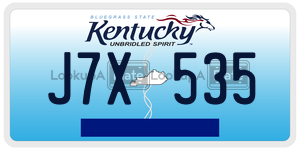 J7X535  license plate in KY