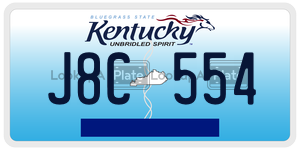 J8C554 license plate in Kentucky