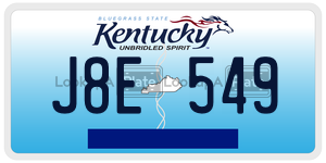 J8E549  license plate in KY