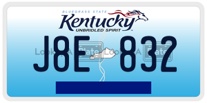 J8E832  license plate in KY