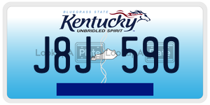 J8J590 license plate in Kentucky