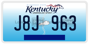 J8J963  license plate in KY