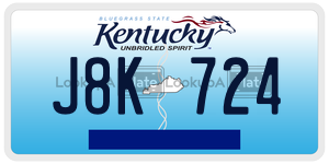 J8K724  license plate in KY