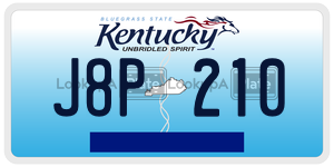 J8P210  license plate in KY