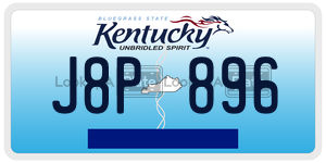 J8P896  license plate in KY