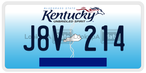 J8V214  license plate in KY