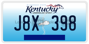 J8X398  license plate in KY