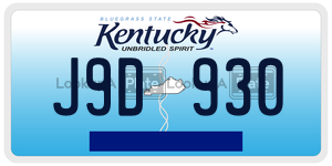 J9D930  license plate in KY