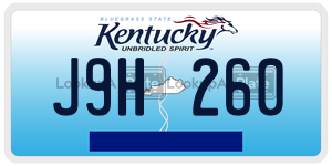 J9H260  license plate in KY