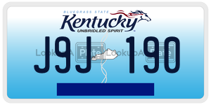 J9J190  license plate in KY