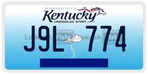 J9L774  license plate in KY