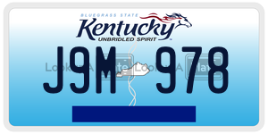 J9M978 license plate in Kentucky