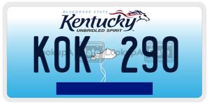 K0K290  license plate in KY