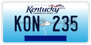 K0N235  license plate in KY