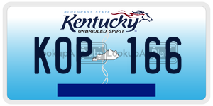 K0P166  license plate in KY