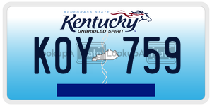 K0Y759  license plate in KY
