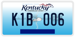 K1B006  license plate in KY