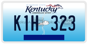 K1H323  license plate in KY