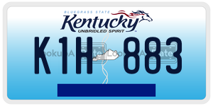 K1H883  license plate in KY