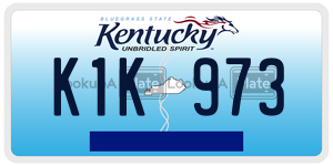 K1K973  license plate in KY