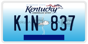 K1N837  license plate in KY
