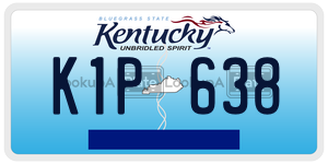 K1P638  license plate in KY