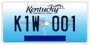 K1W001  license plate in KY