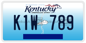 K1W789  license plate in KY