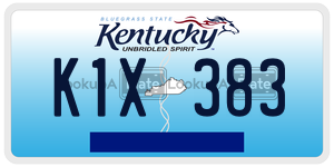 K1X383  license plate in KY