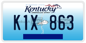K1X863  license plate in KY