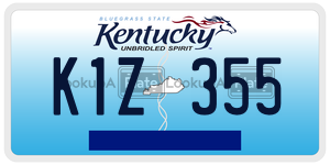 K1Z355 license plate in Kentucky