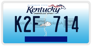 K2F714  license plate in KY