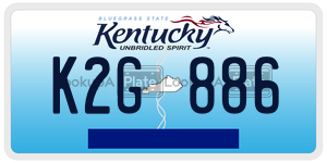 K2G886 license plate in Kentucky