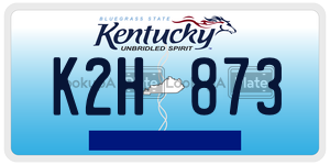 K2H873  license plate in KY