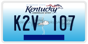 K2V107  license plate in KY