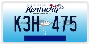 K3H475  license plate in KY