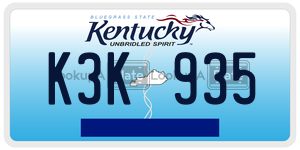 K3K935  license plate in KY