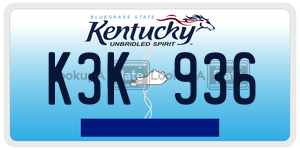 K3K936  license plate in KY