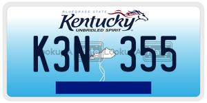K3N355  license plate in KY