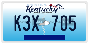 K3X705  license plate in KY