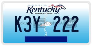 K3Y222 license plate in Kentucky