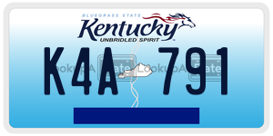 K4A791  license plate in KY