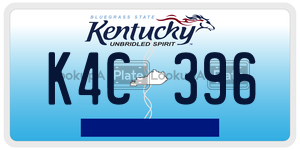 K4C396  license plate in KY
