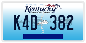 K4D382  license plate in KY