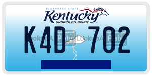 K4D702  license plate in KY