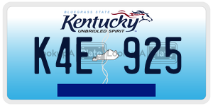 K4E925  license plate in KY