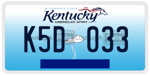 K5D033  license plate in KY