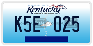 K5E025  license plate in KY