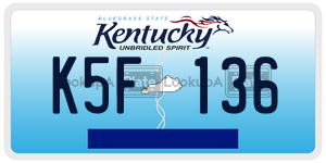 K5F136  license plate in KY